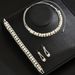 Bridal Wedding Jewelry Necklace Earrings Bracelet Pearl Elegant Set Dress Accessories_ipsvogv.com