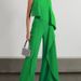 Women's Clothing solid color fashion temperament vest high waist wide leg pants women's irregular zipper jumpsuit _ipsvogv.com