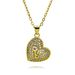 Pearl Turquoise Heart Necklace Female Temperament Versatile Inlaid Zircon Gold Plated Peach Heart Clavicle Chain Jewelry_ipsvogv.com