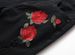 Men's Clothing new men's embroidered rose denim ripped black pants slim fit feet elastic trousers_ipsvogv.com