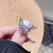 Sweet Niche Star Love Butterfly Opening Ring, Women's High-end Feeling Y2k Sweet And Cool Spicy Girl Ins Style_ipsvogv.com