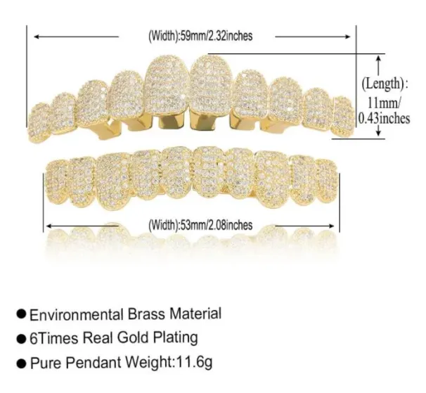 Grillz Dental Grills Exclusive Customization Moissanite Teeth Iced Out Hop Sier Decorative Braces Real Dia Bg Tooth For_ipsvogv.com