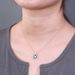 Retro light luxury cultivated emerald necklace S925 silver inlaid cultivated colored gem clavicle chain_ipsvogv.com