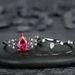 Sanjie Creative Set Flower Red Zircon Stacked With Personalized Light Luxury High End Women's Ring_ipsvogv.com