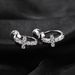Women's Jewelry Classic Hip Hop Simple Earrings Personality Black Spiral Buckle Cross Earrings 5A Zircon Ear Jewelry_ipsvogv.com