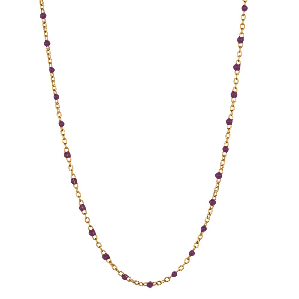 New French Style Stainless Steel Drip Oil Rice Bead For Women In 2023, Fashionable And Versatile Necklace Without Fading_ipsvogv.com