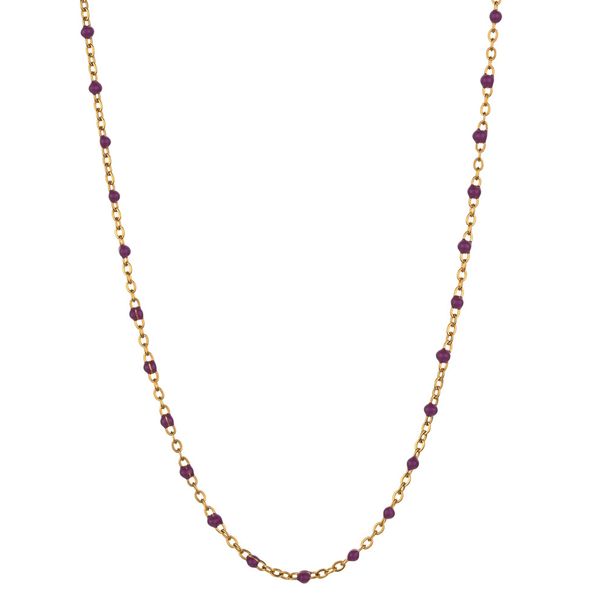 New French Style Stainless Steel Drip Oil Rice Bead For Women In 2023, Fashionable And Versatile Necklace Without Fading_ipsvogv.com