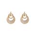 S Silver Needle Versatile Design Zircon Shell Double Hoop Elegant Simple Gentle Stud Earrings_ipsvogv.com
