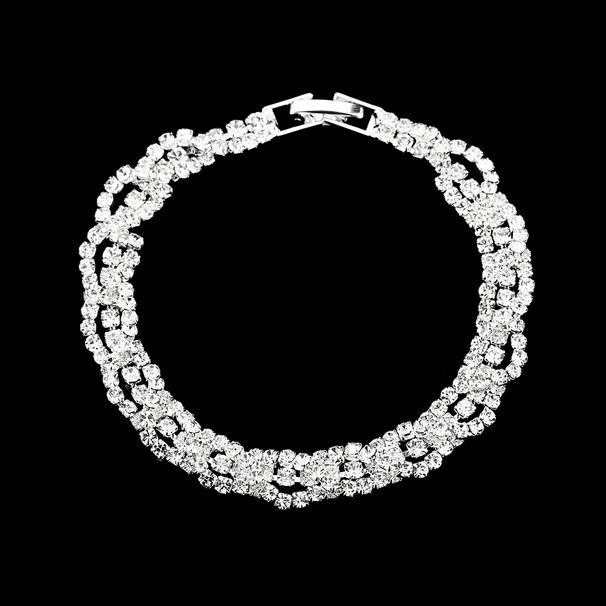 Unisex Sparkling Diamond Full Diamond Wide Bracelet Bracelet Fashion Stage Performance Accessories Multiple Styles_ipsvogv.com