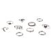 Bohemian Style Starfish Crescent Set Of 10 Pieces With Double Layered H English Letter Open Joint Ring_ipsvogv.com