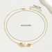 Geometric light luxur stle women's long necklace versatile string pearl pleated design niche collarbone chain_ipsvogv.com