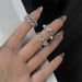 Luxury Sky Zircon Light Mirror Premium Niche Design Fashionable Ins Open Pearl Stacked Ring Female_ipsvogv.com