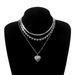 Open The Lid Three-dimensional Relief Love Necklace, Punk Fashion Multi-layer Snake Bone Chain Necklace_ipsvogv.com