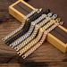 Wanpai Strap Titanium Bracelet Couple Fashion 15MM Stainless Steel Men's Watch Chain Adjustable Jewelry_ipsvogv.com