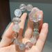 Zhaocai Xuanxue Natural Bracelet Mo Powder Snowflake Ghost Square Candy Duobao White Crystal Green Forest_ipsvogv.com