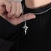 Men's necklace titanium steel original light luxury niche trend high end men's hot style dark style men's pendant_ipsvogv.com