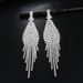 Rhinestone long tassel retro earrings_ipsvogv.com