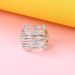 Fashion jewelry flower shaped women's rings platinum plated zircon_ipsvogv.com