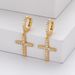 Classic S Pure Silver Ear Buckle Cross Micro Inlaid Zircon INS Trendy Temperament High-end Earrings_ipsvogv.com