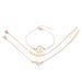 Bohemian Airplane Map Charm 3-piece Set For Women's Multi Layered Gold Chain Ring Bracelet Gift_ipsvogv.com