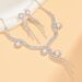 Pearl & Water Diamond Necklace & Earrings Set - Tassel Design Bridal Jewelry For Women, Elegant Wedding Party Set_ipsvogv.com