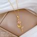 】 Tulip 【 Zircon Light Luxury Charm Gorgeous Full Diamond Necklace Women's Versatile Clavicle Titanium Steel Chain 【 】_ipsvogv.com