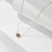 Women's Jewelry 925 Sterling Silver Hexagonal Amethyst Zircon Pendant Necklace Light Luxury Ins Simple Geometric Colored Gem Clavicle Chain_ipsvogv.com