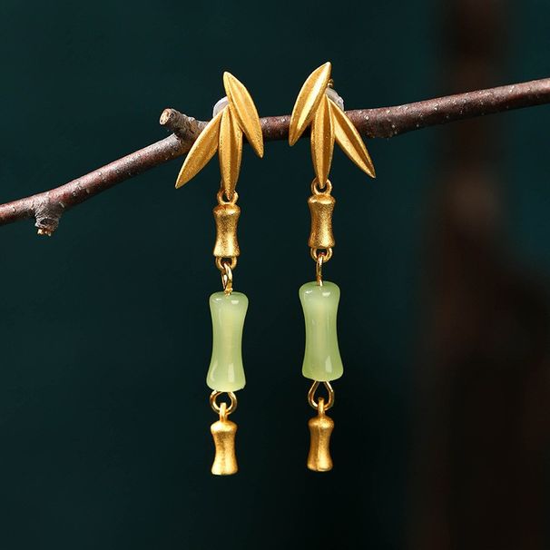 Chinese Style Bamboo Long, Luxurious And Niche Design With A Sense Of Temperament. Jade Ear. New 2023_ipsvogv.com