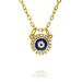 Copper Plated Real Gold Color Preserving Niche Creative Pendant Devil Eye Necklace Color Preserving Pendant Eye Zircon Necklace_ipsvogv.com