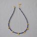 Small Niche Lapis Lazuli Turquoise Bead Gold Coin Pendant, Simple Temperament, Fine Necklace, Collarbone Chain_ipsvogv.com