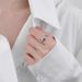 Yun Chaoxuan S Pure Silver Brushe Roun Ball Korean Version East Gate Light Luxury Ajustable Inex Finger Ring_ipsvogv.com
