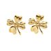 stainless steel plated four petal gold flower earrings for women fashion temperament retro creative personality earrings_ipsvogv.com