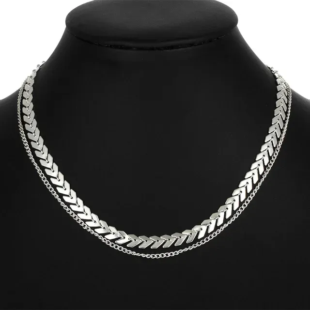 2025 New Arrivals GothicMulti choker Nece Women Flat Chain Chocker On Neck Jewelry Two Layers Neces Collares Fishbone Airplane_ipsvogv.com