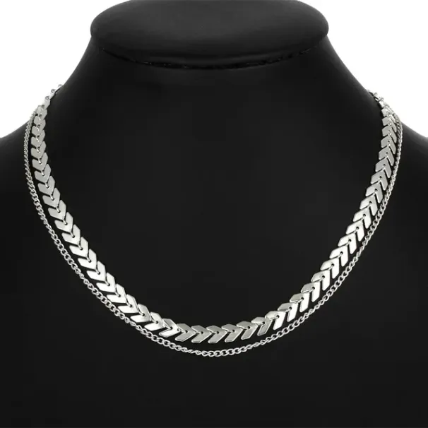 2025 New Arrivals GothicMulti choker Nece Women Flat Chain Chocker On Neck Jewelry Two Layers Neces Collares Fishbone Airplane_ipsvogv.com