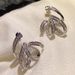 Cao Shi's Line Wrapped Earrings Have A Niche Design Sense, Fashionable Women's Trend, Zircon Inlaid Earrings, New Trend_ipsvogv.com