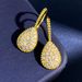 Women's Jewelry Beaded Edge Full Diamond Teardrop Shaped Diamond Ear Hooks Personalized Fashion Jewelry Set French Style New Earrings Ear Hooks_ipsvogv.com