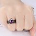 Sanjie's New Amethyst Creative Square Diamond Gun Counter Ring Wind Electroplated Black Jewelry_ipsvogv.com