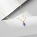 Women's Jewelry S925 Sterling Silver Natural Amethyst Peridot Pendant Necklace Female Niche Light Luxury Colored Gem Clavicle Chain_ipsvogv.com