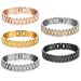 Wanpai Strap Titanium Bracelet Couple Fashion 15MM Stainless Steel Men's Watch Chain Adjustable Jewelry_ipsvogv.com