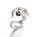 2015 Sparkling Czech Diamond Cute Open Cat Ring J007_ipsvogv.com