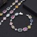 Men's Jewelry Set Fashion Hip Hop Colored Gemstone Ladies Necklace Jewelry Accessories High Grade Zircon Men's Bracelet_ipsvogv.com