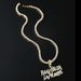 Hip Hop Personality Full Double Letter Pendant for Men's Cool Bounce Diamonds Single Row Diamond Necklace Jewelry_ipsvogv.com