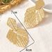 Fashion Jewelry Leaf Gold For Women High-end Exaggerated Geometric Metal Stud Earrings_ipsvogv.com