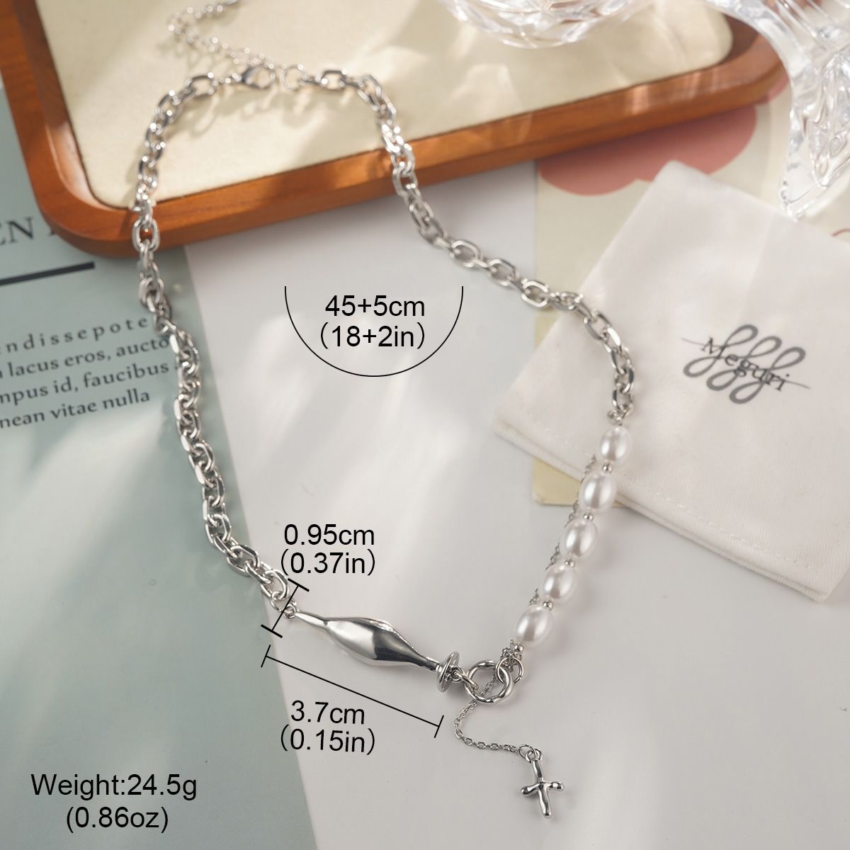 Natural Pearl Necklace Sweet Cool High End Light Luxury Fantasy Color Irregular New Light Luxury Ins Sweater Chain Clothing Accessories_ipsvogv.com