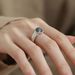 Silver Water Grass Texture Zircon Living Mouth For Women, Niche Design, Fashionable Personality, High-end Feeling, Index_ipsvogv.com