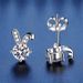 Pure Silver Jewelry Needle, Exquisite Rabbit Women's Unique Design, Mosang Stone Earrings, Summer Earrings_ipsvogv.com