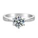 Mosang Stone Diamond D Color Micro Set 1 Carat Male and Female Wedding Proposal Silver Ring as a Gift for Girlfriend_ipsvogv.com