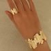 Fashionable OL Women's Bracelet Ring Set, Personalized Metal Leaf Bracelet, Versatile, High End, Handmade for Women_ipsvogv.com