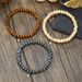 New Retro Style Wooden Beads Stacking Bracelets Men's Beaded Cross Pendant Bracelet Set Bracelets_ipsvogv.com
