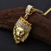 Pendants & Charms Hot Selling Real Gold Diamond Crown Lion Head Hip Hop Pendant Necklace Hiphop Accessories_ipsvogv.com